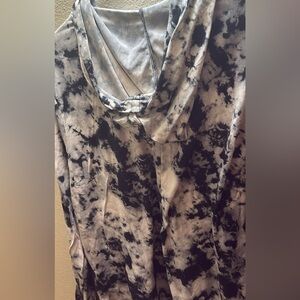 Black and White Tie-Dye Hoodie